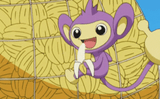 Aipom eating banana