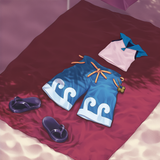 No humans, towel, beach, sand, unworn clothes, Lana (pokemon), umbrella, one-pie s-1928087341