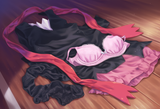 No humans, pokemon, unworn clothes, Dawn (pokemon), wooden floor, pink panties, s-1244575555