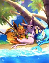 At the beach