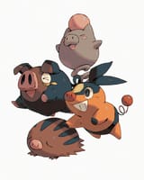 __tepig_swinub_lechonk_and_spoink_pokemon_drawn_by_bluekomadori__62dc344a98e66d62e5621ad32591f2b2