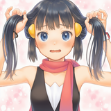 1girl, Pokemon, Dawn (pokemon), hands on own head, twintails, blush, wavy mouth, s-1295479935