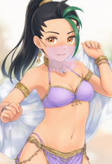 1girl, Nemona (pokemon), dancer, belly dance, sexy body, sexy dancer wear, midri s-1682846705
