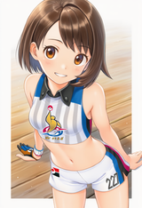 1girl, Gloria (pokemon), white shirt, white shorts s-3413360948