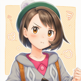 1girl, Gloria (pokemon), grey coat, pout s-1088927160