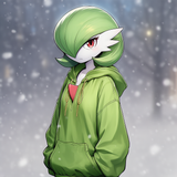 Solo, female, species_gardevoir, oversized hoodie, green hoodie, s-2725625954