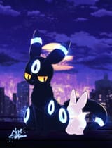 __eevee_and_umbreon_pokemon_drawn_by_banchiku__22e07e85225c89dd5dce4d762a157427