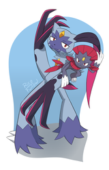 sneasler_and_weavile_by_ricofurlow_df31lbl