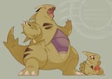 __tyranitar_and_larvitar_pokemon_drawn_by_mamebato__004400f1e6dd61444df841932426df7c