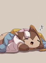 sleeping in laundry