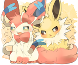 Sylveon and Jolteon (2)