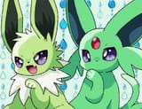 Shiny Jolteon and Espeon