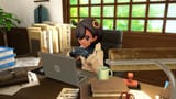 Emma on her computer