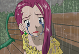 artist_sugimori ken, jessie (pokemon), red lips, 2__rain, wet dress, wet hair, t s-88888888