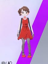red dress