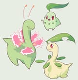 __chikorita_meganium_and_bayleef_pokemon_drawn_by_redmming__d83905ca12999f335bb994ef0dcee0cc