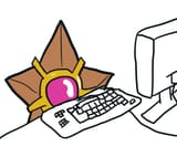 staryu at his computer