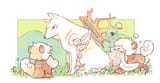 __amaterasu_hisuian_growlithe_and_issun_pokemon_and_1_more_drawn_by_katiko__35c19857a4ca899798a6705308c00448