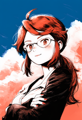 1girl, Pokemon, Lorelei (pokemon), ponytail, crossed arms, glasses, from below, s-197130005