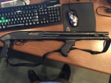 pistol grip shotgun from Duke Nukem 3D. Bought at a gun show in 1995. Used in Texas Dept of Corrections
