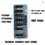 6 Input 1 Output Automatic switcher 6 way in SCART 