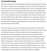 AI limited by design