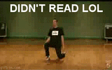 Didn&#039;t read LOL