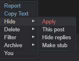 Hide shitted posts