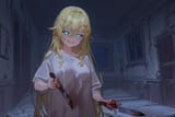 Lumi with two knives