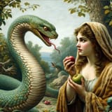 snake tempting eve