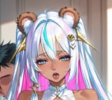 51175-3563153334-obj shep, mamaloni, rei _(sanbonzakura_), (honjou raita_0.65), 1girl, faceless male, cookieswirlc, white hair, blue eyes, dark-