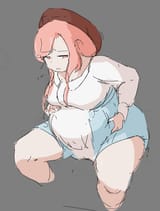 Yuuna after having a very cool shake