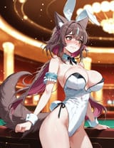 51183-2556591222-obj shep, mamaloni, rei _(sanbonzakura_), (honjou raita_0.65), 2girls, ChisakaAiri, wolf ears, wolf tail, brown hair, magenta in