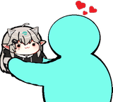 picks up fat saru and kisses it on the forehead