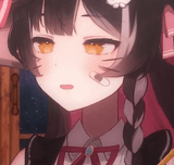 Raki often does this when talking to Rose while streaming and it just looks like a kissing fish to me not that i would mind if they kissed or anything but yeah