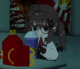 My daughter at mcdons
