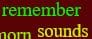 remember sounds
