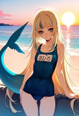 51268-2130244131-obj shep, mamaloni, rei _(sanbonzakura_), (honjou raita_0.65), 1girl, gawr gura, (blonde hair, very long hair, hair down), scho