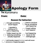Apology Form