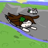 kiki flying with champ