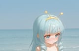 jelly slingkini and thighhighs beach crop