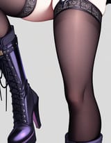 51371-3136051766-obj shep, mamaloni, rei _(sanbonzakura_), (honjou raita_0.65), 1girl, shiori novella, high heel boots, thighhighs, fine fabric