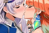 Neige888 - kissing Reine (while Risu watches)