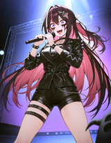 59046-azki _(hololive_), black hair, long hair, purple eyes, corpse pa s-395282873