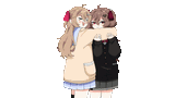 twins hug