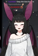 bat with her eyes fully open