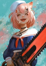 puri and her chainsaw