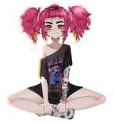 pipi sitting bangs up