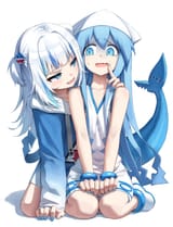 Gawr Shark and Squid girl
