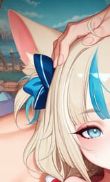 51474-2873052743-obj shep, mamaloni, rei _(sanbonzakura_), (honjou raita_0.65), 1girl, zzSaba, loli, petite, size difference, blue eyes, ahoge,